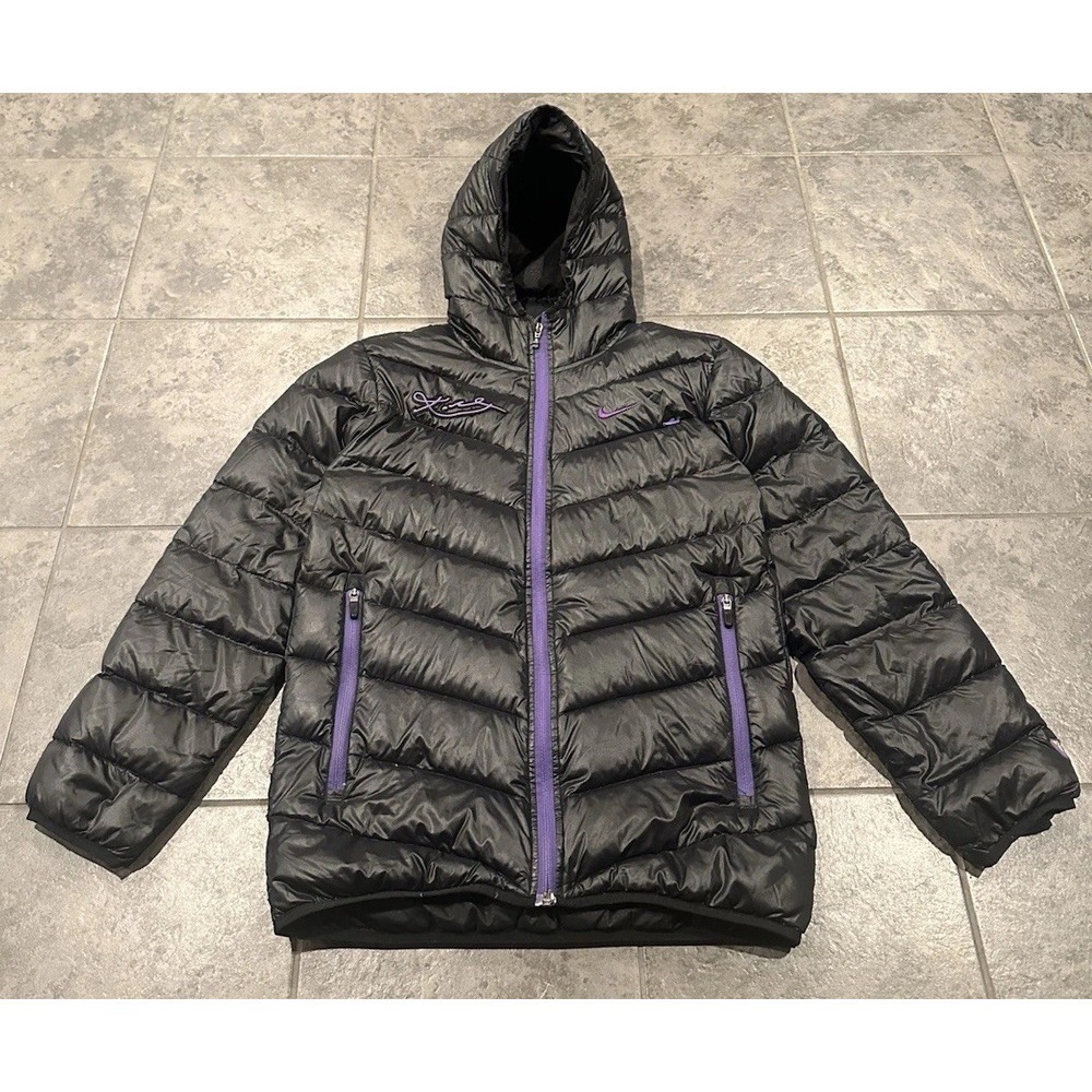 Rare - Nike Kobe Bryant Puffer Jacket Goose Down Black Mamba Streetwear Purple M